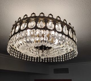 Lampara techo cristal