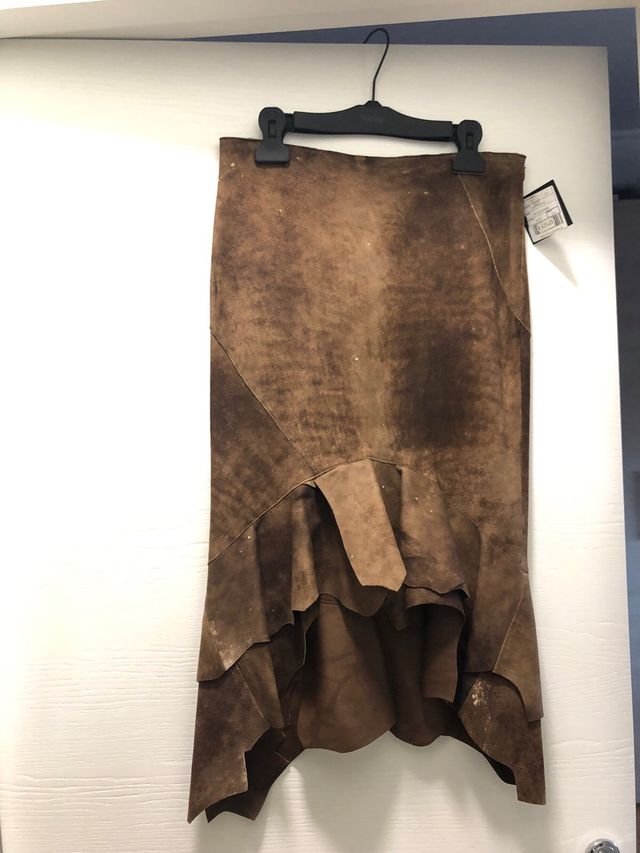 gonna asimmetrica in pelle nuova tg S/M