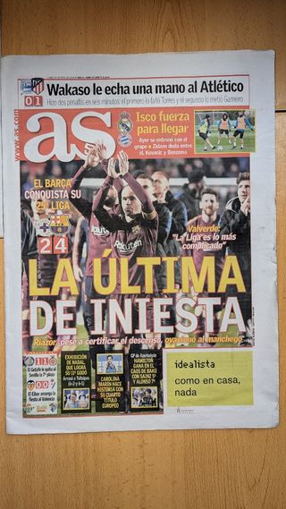 Periódicos FC Barcelona Campeón Liga '18