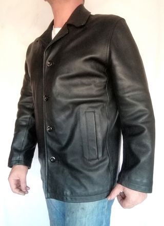 Chaquetón cuero auténtico Chevignon. M. Medidas. 