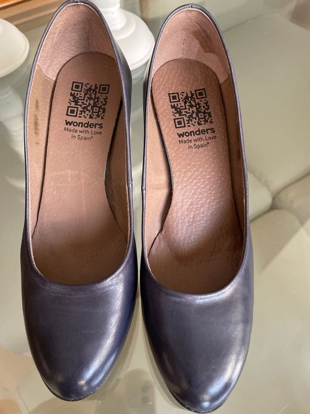 Zapatos Talla  36 piel azul marino Wonders