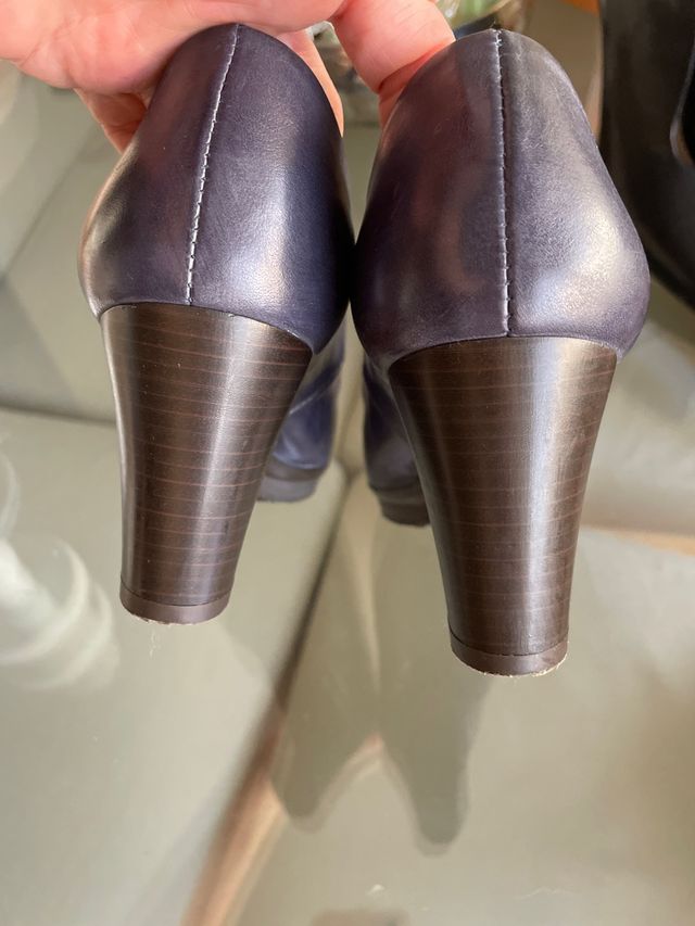 Zapatos Talla  36 piel azul marino Wonders
