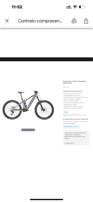 scott ransom eride 920 bicicleta electrica talla M