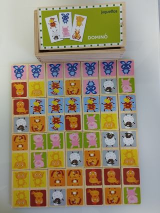 Domino madera animales