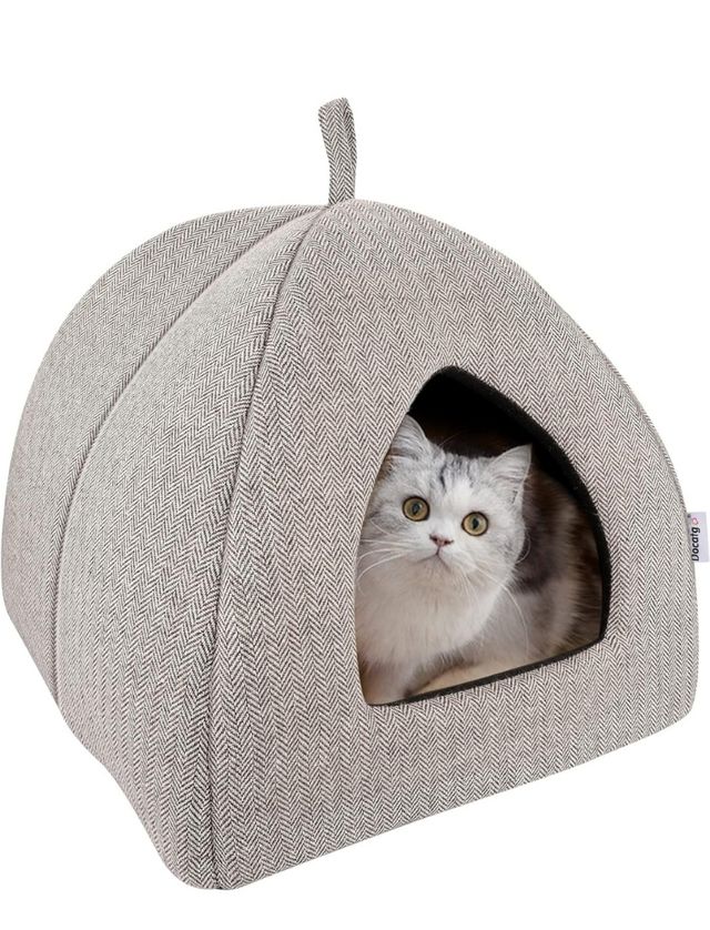 Cama Gato Cueva Suave - Casa Gato Mediano Lavable