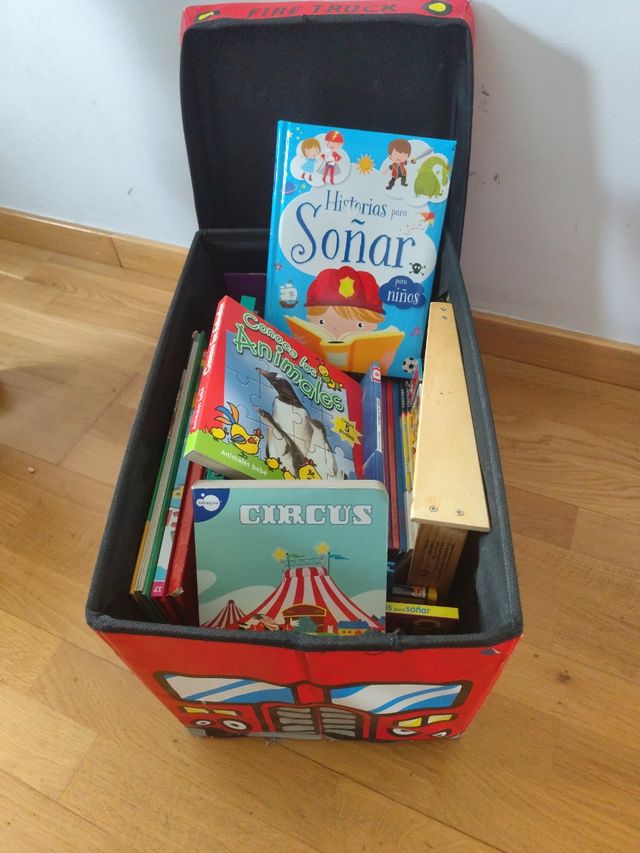 Caja almacenamiento libros