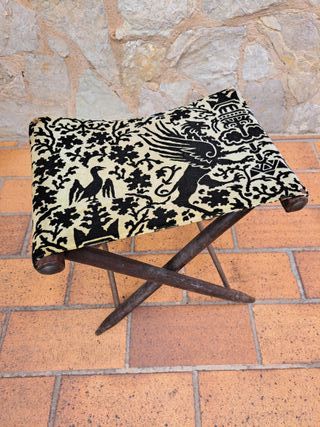 Taburete plegable  de tela