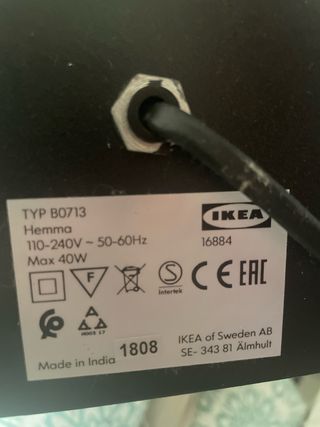 2 lamparas de mesita de noche Ikea. 20€