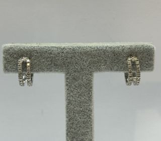 Pendientes aro de oro y brillantes