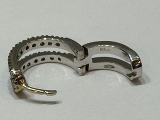 Pendientes aro de oro y brillantes