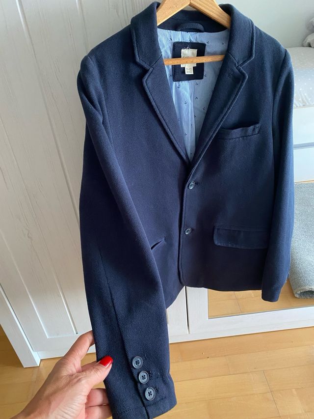 Americana punto azul niño talla 11-12