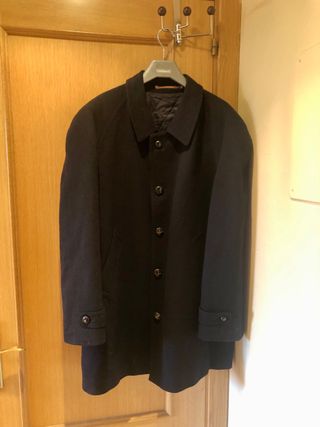 Chaqueton Abrigo talla 52 hombre lana azul marino