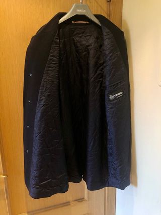 Chaqueton Abrigo talla 52 hombre lana azul marino