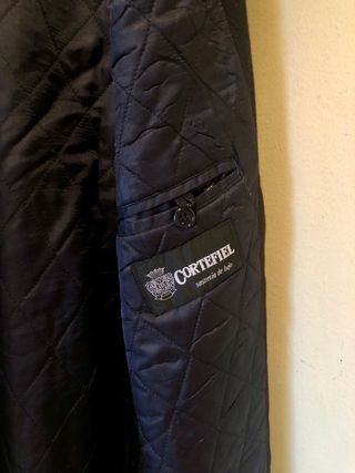 Chaqueton Abrigo talla 52 hombre lana azul marino