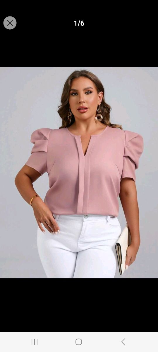 Camicetta curvy 1xl shein emery rose