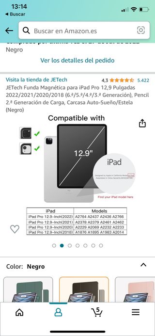 Funda Magnética para iPad Pro 12,9 Pulgadas