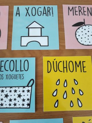 Tarjetas infantiles de actividades cotidianas