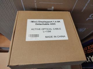 Displayport de 15 metros 8k, fibra optica