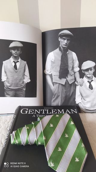 Corbata Brooksfield verde Rayas 