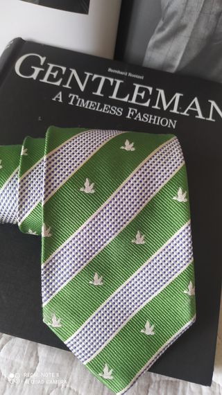 Corbata Brooksfield verde Rayas 