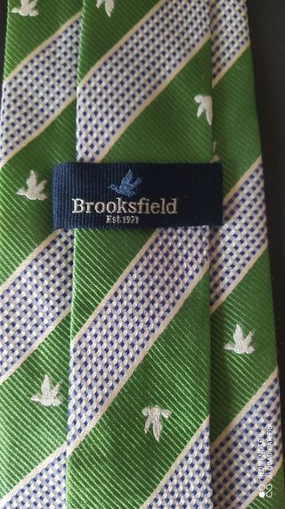 Corbata Brooksfield verde Rayas 