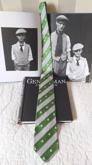 Corbata Brooksfield verde Rayas 