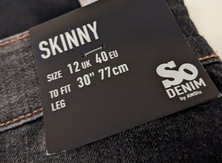 Pantalón vaquero denim mujer skinny, negro T 40