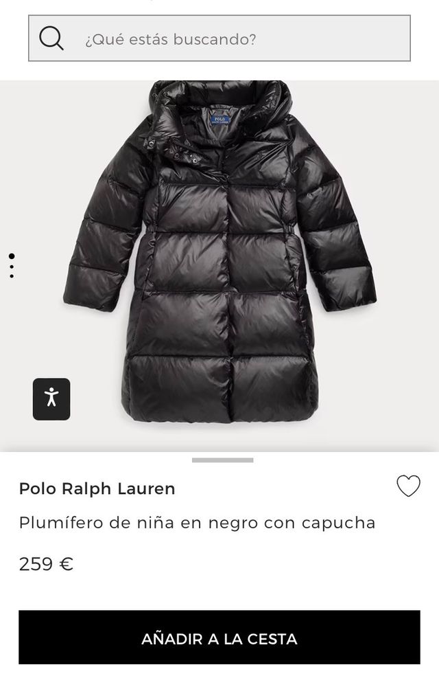 Ralph Lauren plumifero niña