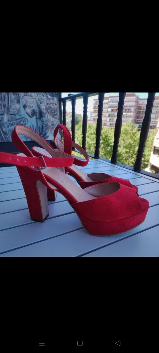 Sandalia piel plataforma