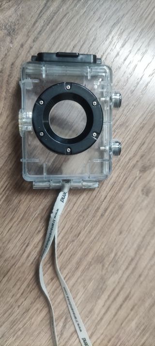 Mini camara de fotos y carcasa acuatica