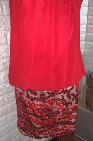 Vestido fiesta, regalo bolso y zapatos