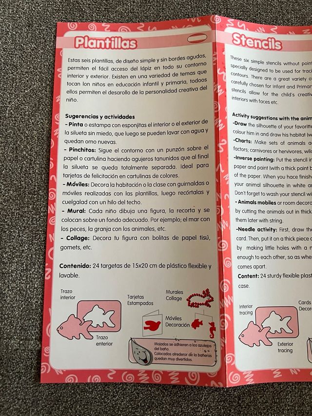 Plantillas Montessori animales mesa luz A ESTRENAR