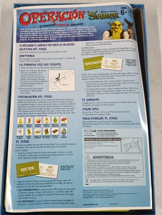 Juego operando Sherk funcionando