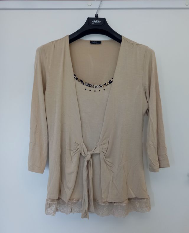 Maglia con dettaglio maculato