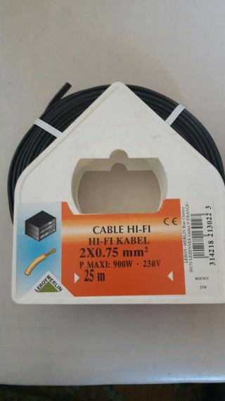Cable Hi-Fi para altavoz 25 metros