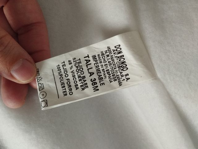 Abrigo impermeable niña 36 meses