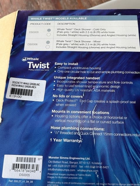 DUCHA WHALLE COMPLETA