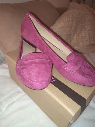 Mocasines granate Zara