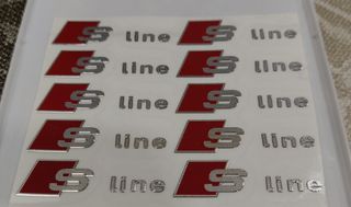 Pegatinas de aluminio Audi Sline 