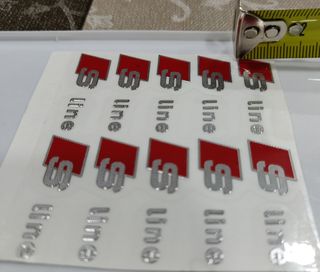 Pegatinas de aluminio Audi Sline 
