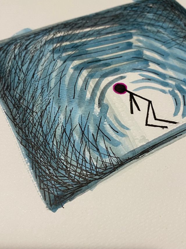 illustrazione acquerello e china pezzo unico