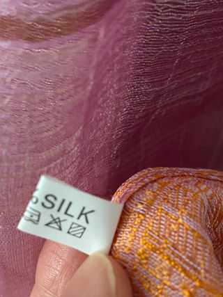 Pañuelo fular rosa de seda Angkor Wat