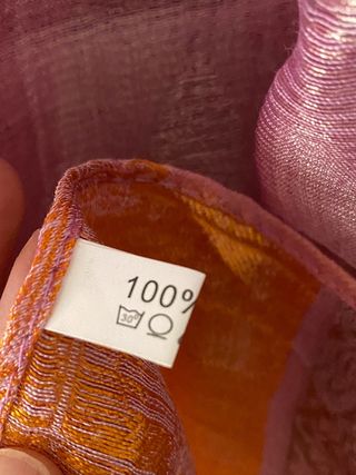 Pañuelo fular rosa de seda Angkor Wat