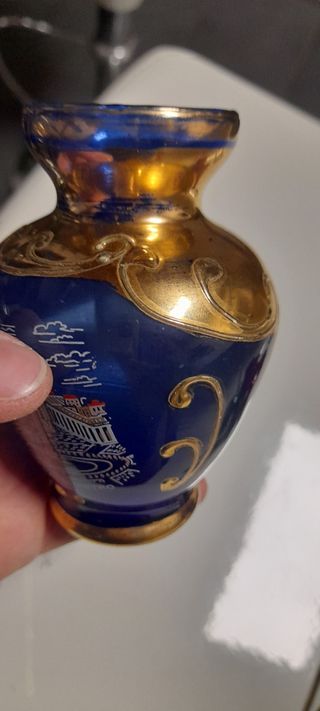 Vaso vetro murano oro zecchino 