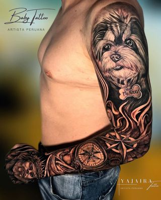 tatuaje de manga externa completa