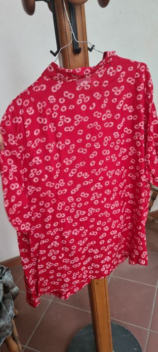 camicia rossa tg 50-52 donna