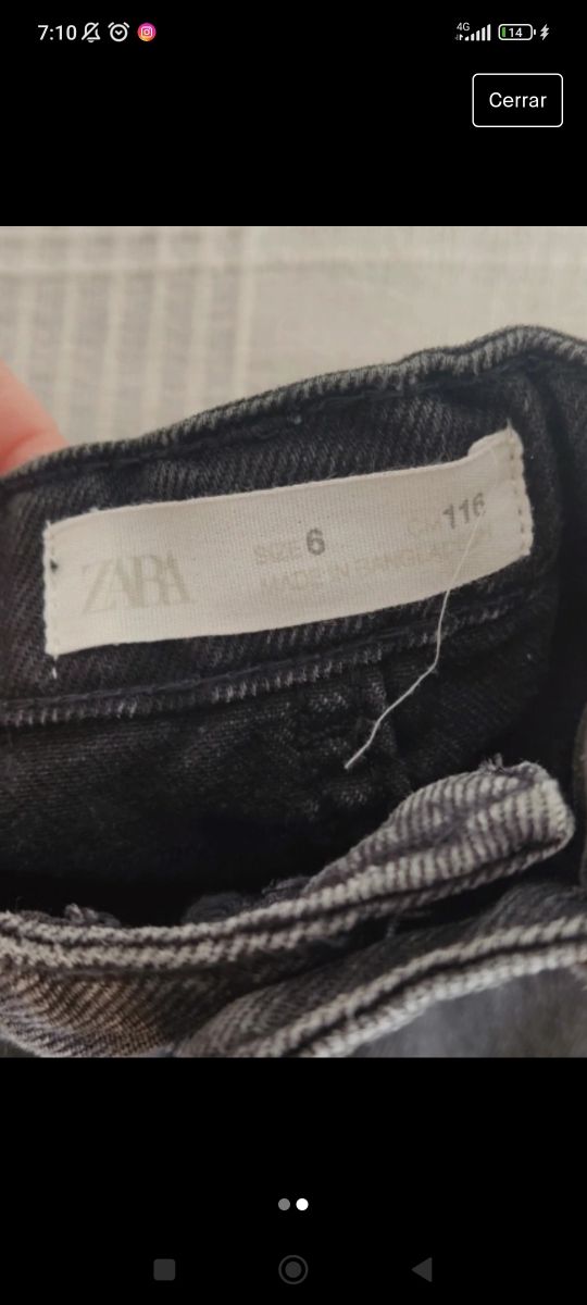 Gonna in denim da bambina ZARA taglia 6