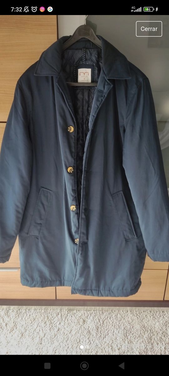 Cappotto da uomo modello Milano 3/4 taglia M blu marino