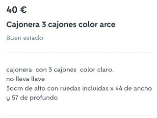 Cajonera 3 cajones color Arce