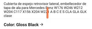embellecedora espejos retrovisores Mercedes.